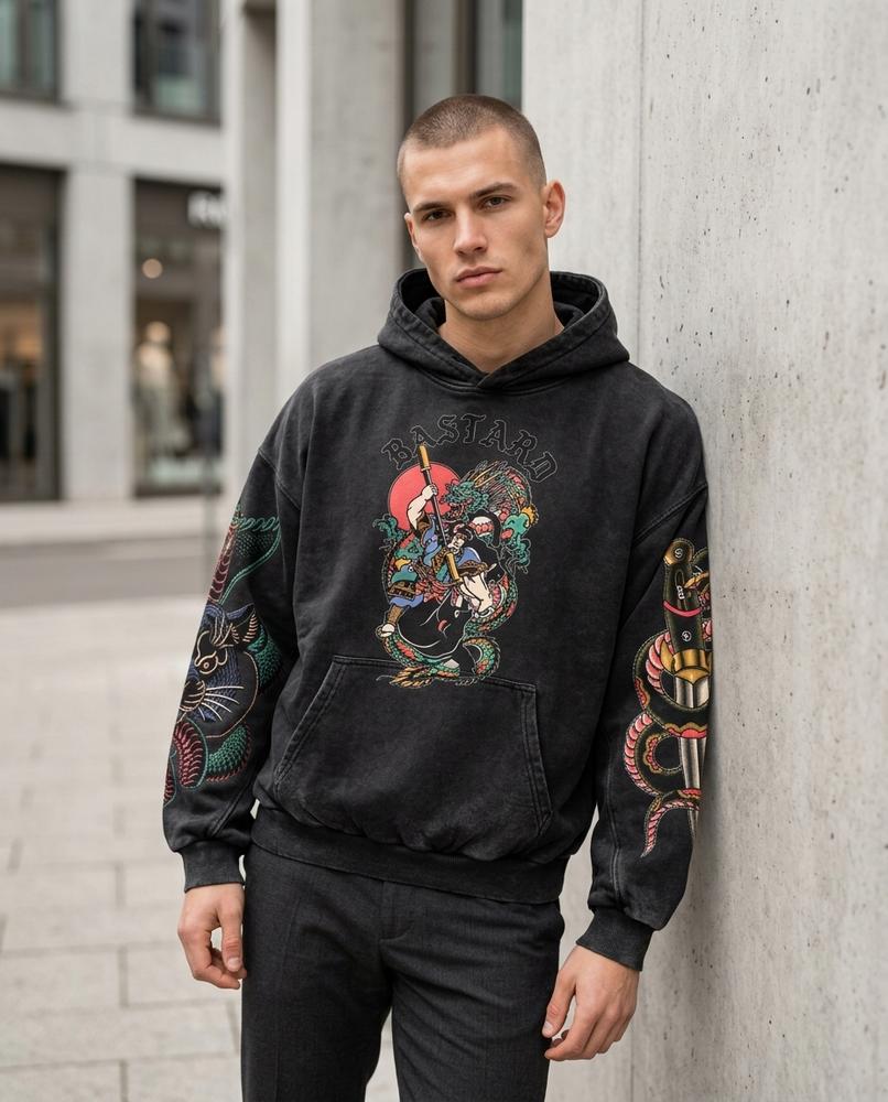Zumieze - Altor | Printed Washed Hoodie Men