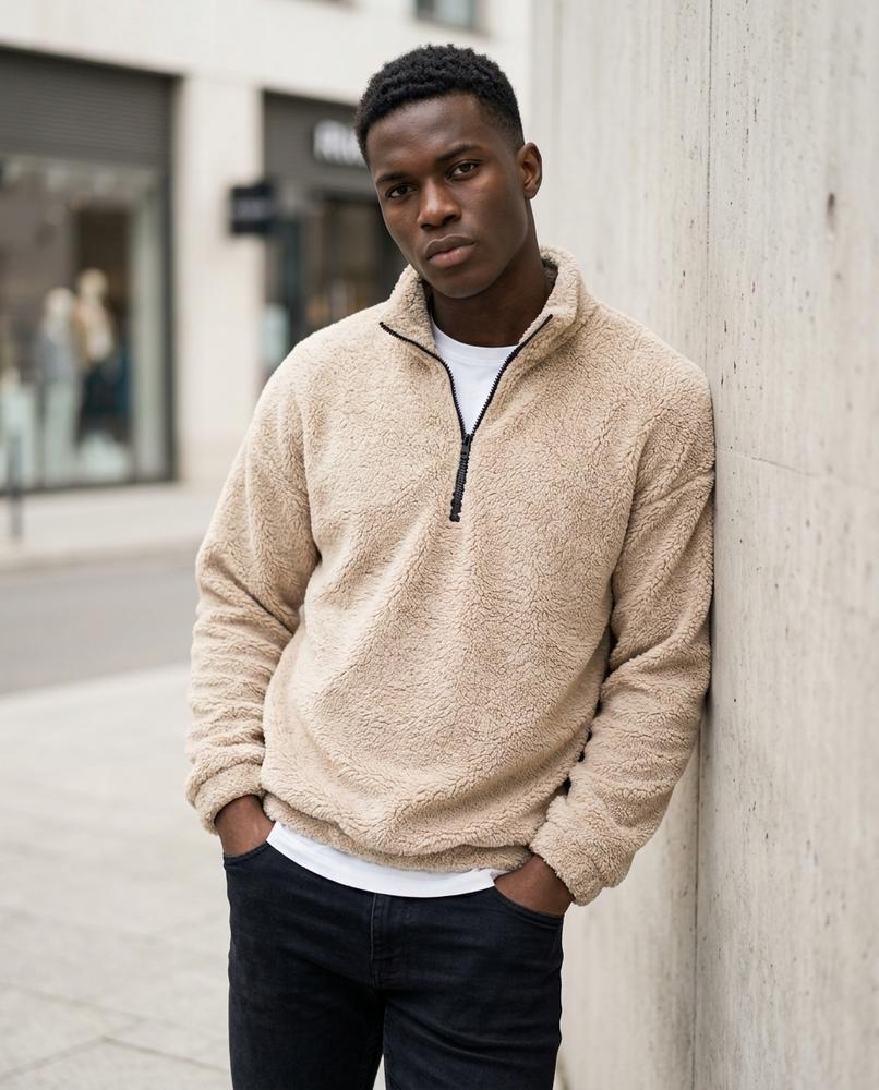 Zumieze - Lesil | Fleece Quarter-Zip Sweater Men
