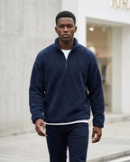 Zumieze - Lesil | Fleece Quarter-Zip Sweater Men