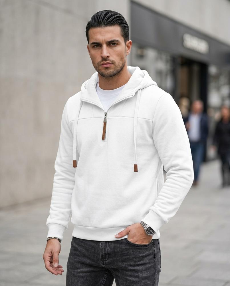 Zumieze - Rimor | Half-Zip Fleece-Lined Hoodie Men