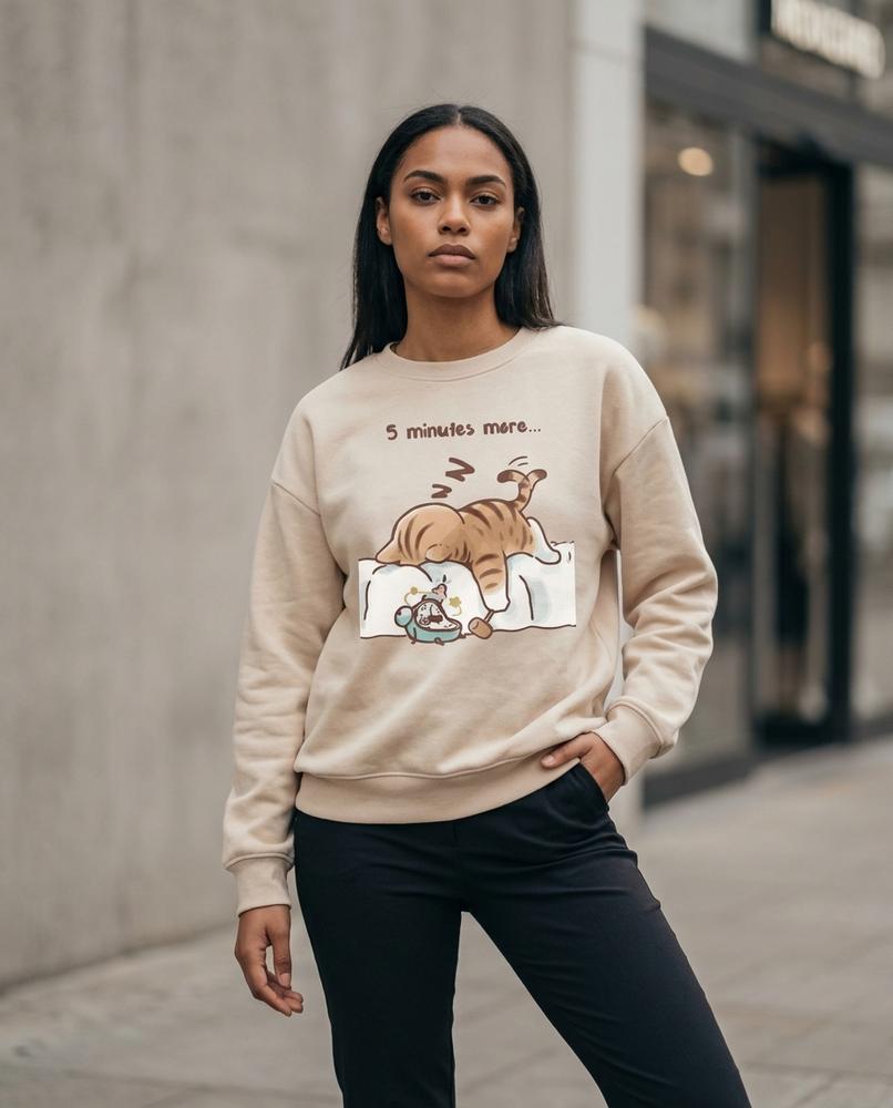 Zumieze - Rasan | Printed Loose-Fit Sweatshirt Women