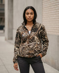 Zumieze - Arsel | Quarter-Zip Camouflage-Patterned Sweatshirt Women
