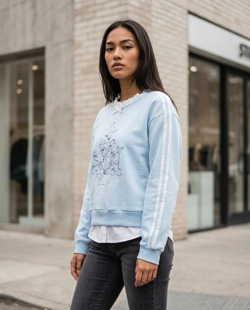 Zumieze - Lovel | Embroidered Ruffled Sweatshirt Women