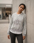 Zumieze - Lovel | Embroidered Ruffled Sweatshirt Women