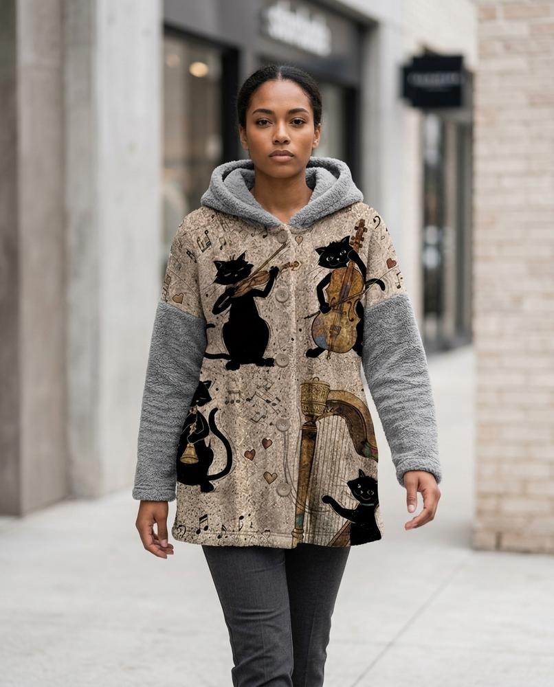 Zumieze - Colan | Hooded Patterned Coat Women