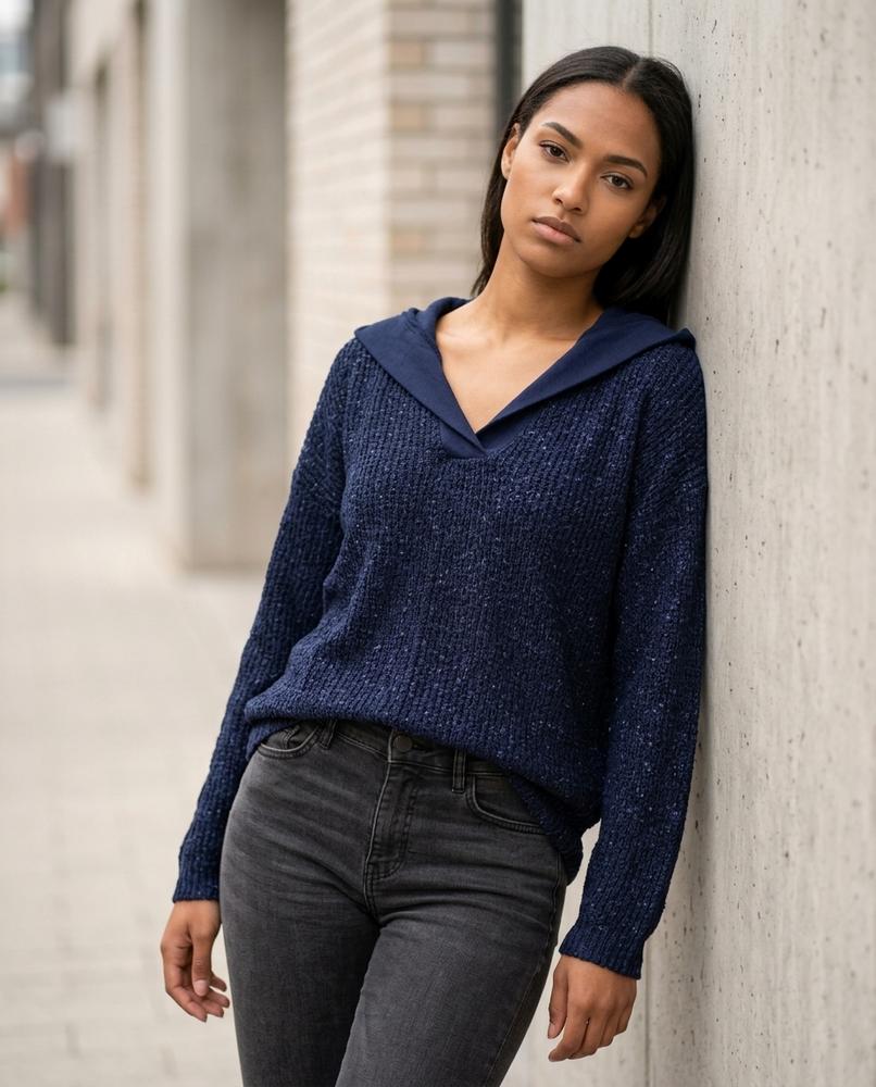 Zumieze - Notal | Sequin-Embellished Relaxed-Fit Hoodie Women