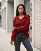 Zumieze - Notal | Sequin-Embellished Relaxed-Fit Hoodie Women