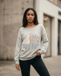 Zumieze - Lesin | Appliquéd Boat Neck Sweatshirt Women