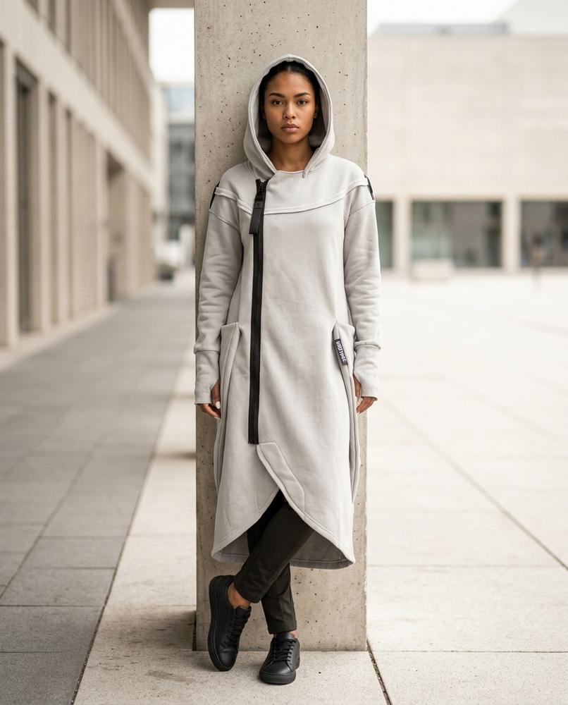 Zumieze - Ellor | Asymmetrical Hooded Coat Women