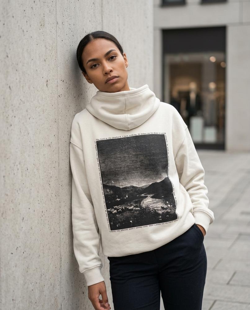 Zumieze - Loran | Graphic Print High-Neck Hoodie Unisex