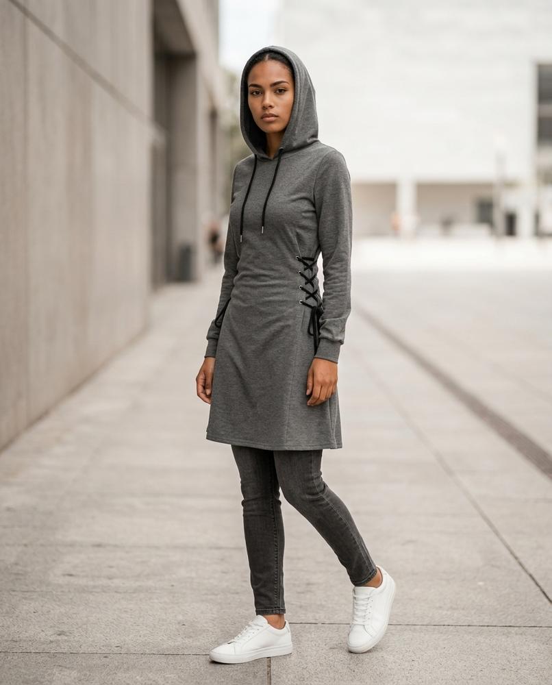 Zumieze - Zezan | Lace-Up Hooded Tunic Women