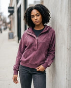 Zumieze - Vever | Washed Half-Zip Hoodie Women