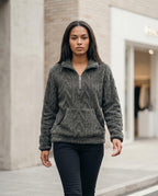 Zumieze - Semar | Textured Half-Zip Sweater Women