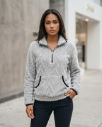 Zumieze - Semar | Textured Half-Zip Sweater Women