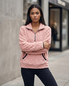 Zumieze - Semar | Textured Half-Zip Sweater Women