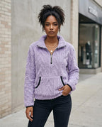 Zumieze - Semar | Textured Half-Zip Sweater Women