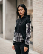 Zumieze - Sadan | Patterned Two-Tone Hoodie Women