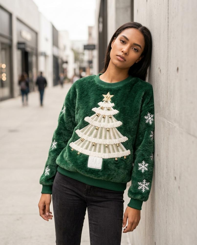 Zumieze - Kesin | Plush Embellished Sweater Women