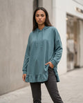 Zumieze - Ralor | Ruffled Longline Hoodie Women