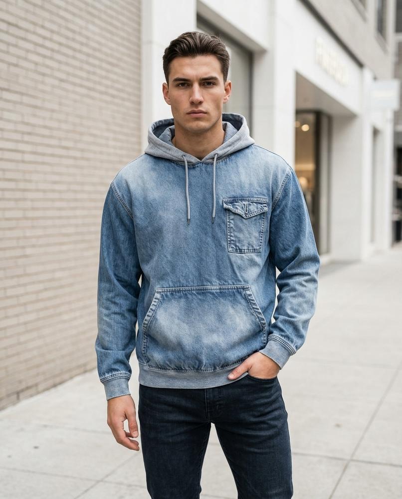 Zumieze - Norel | Washed Two-Tone Hoodie Men