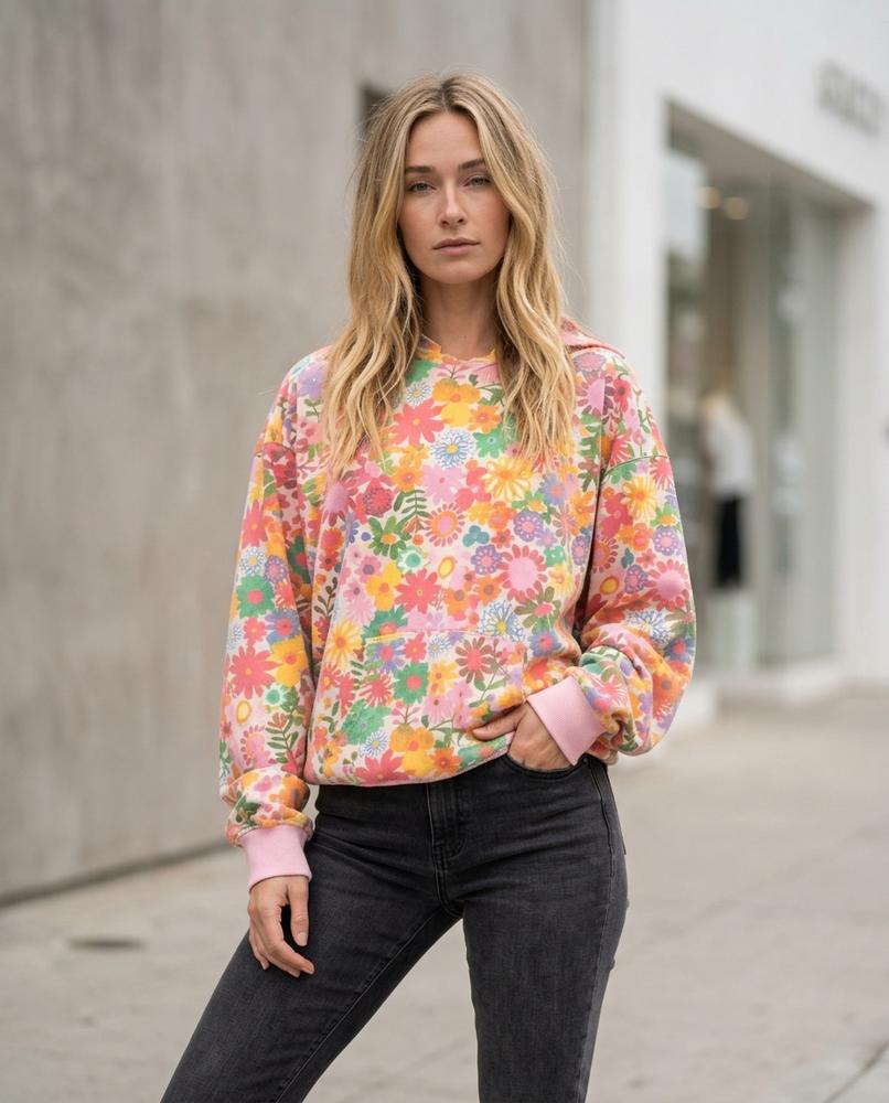 Zumieze - Coser | Floral Print Relaxed Fit Sweatshirt Women