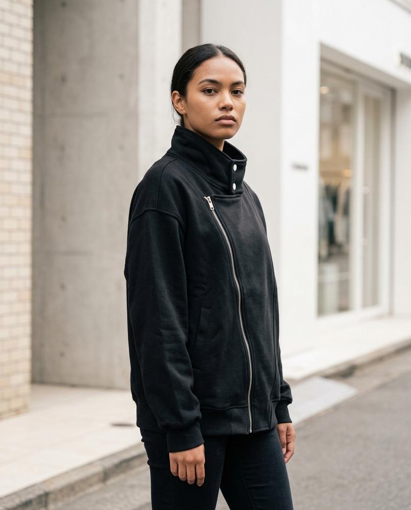 Zumieze - Vilan | Asymmetrical-Zip High-Collar Jacket Women