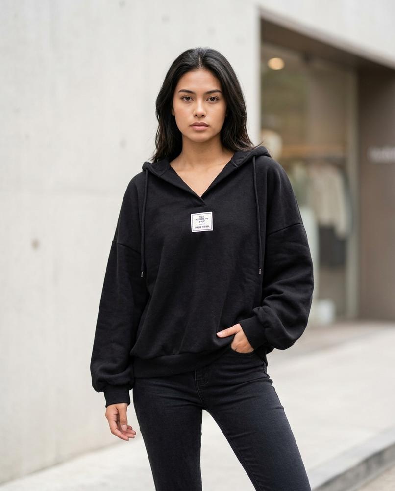 Zumieze - Dalom | Quarter-Zip Relaxed Fit Hoodie Women