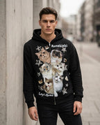 Zumieze - Valev | Zip-Up Printed Hoodie Men