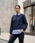 Zumieze - Arvel | Layered-Look Collared Sweatshirt Women
