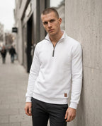 Zumieze - Karon | Zip-Neck High-Collar Sweatshirt Men