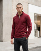 Zumieze - Karon | Zip-Neck High-Collar Sweatshirt Men