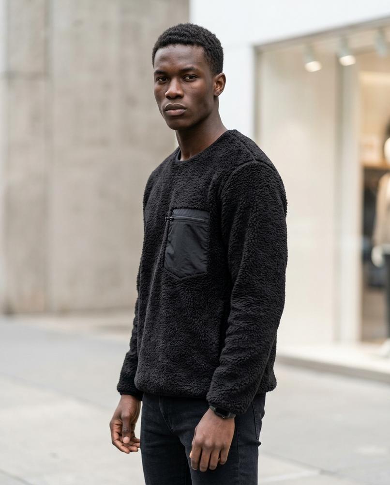 Zumieze - Zemel | High-Pile Crewneck Sweater Men