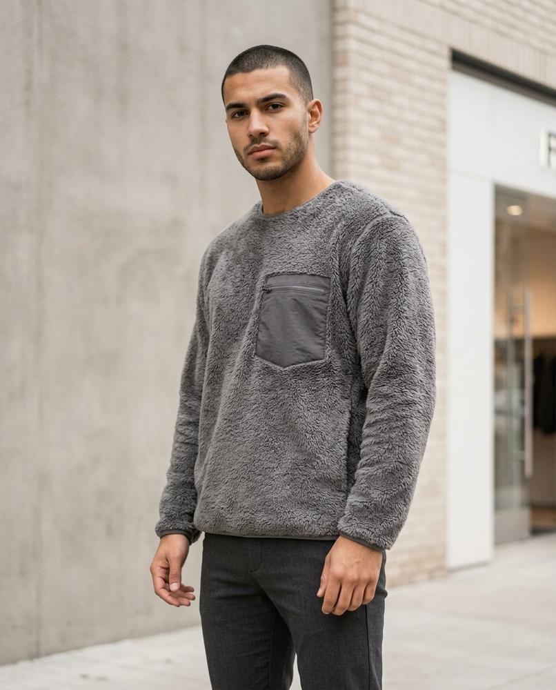 Zumieze - Zemel | High-Pile Crewneck Sweater Men