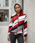 Zumieze - Kelar | Zip-Up Striped Hoodie Women