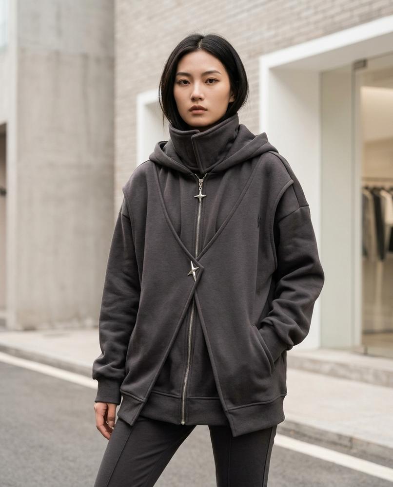 Zumieze - Mamor | Asymmetric Oversized Hoodie Unisex