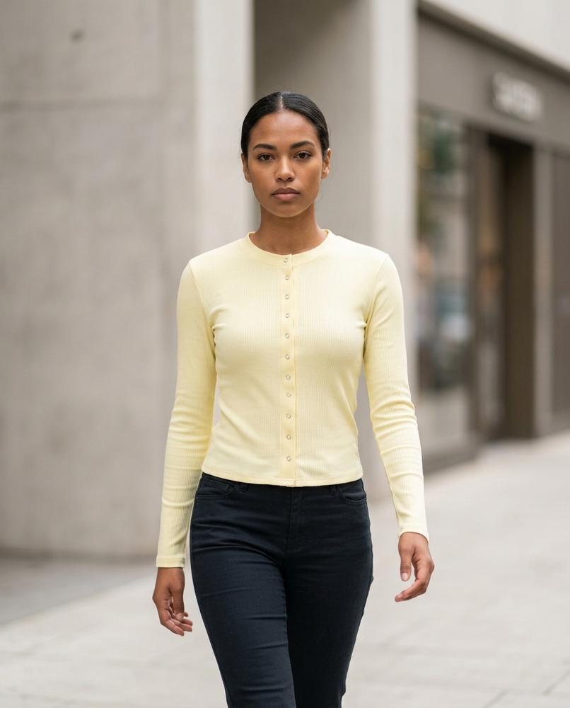 Zumieze - Vilen | Rib-Knit Button-Front Top Women