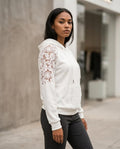 Zumieze - Arral | Lace-Trimmed Pullover-Style Hoodie Women