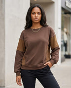 Zumieze - Varan | Paneled Striped Sweatshirt Women