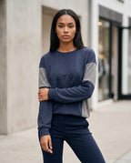 Zumieze - Varan | Paneled Striped Sweatshirt Women