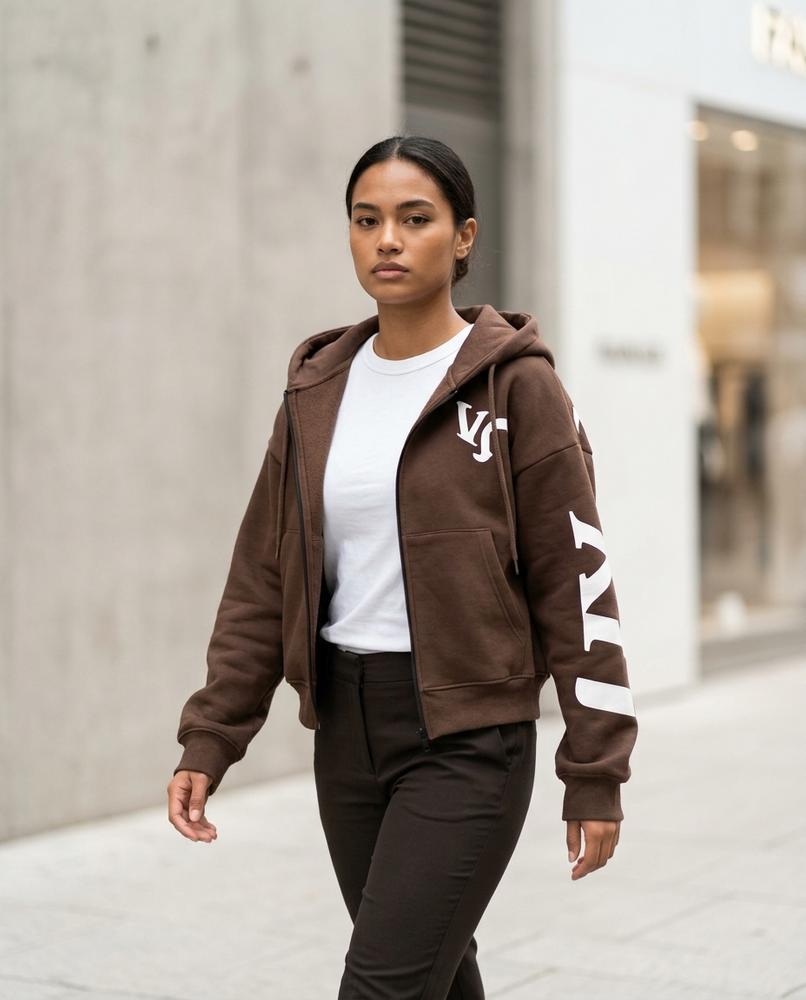 Zumieze - Caver | Zip-Up Printed Hoodie Women