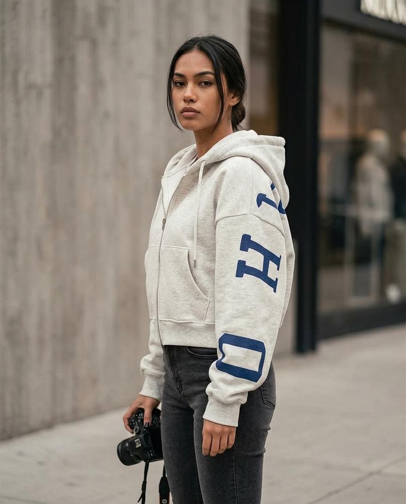Zumieze - Caver | Zip-Up Printed Hoodie Women