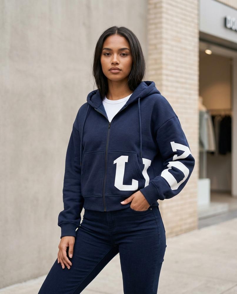 Zumieze - Caver | Zip-Up Printed Hoodie Women