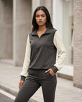Zumieze - Risil | Two-Tone Quarter-Zip Sweatshirt Women