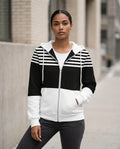 Zumieze - Saser | Striped Zip-Up Hoodie Women