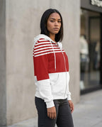 Zumieze - Saser | Striped Zip-Up Hoodie Women