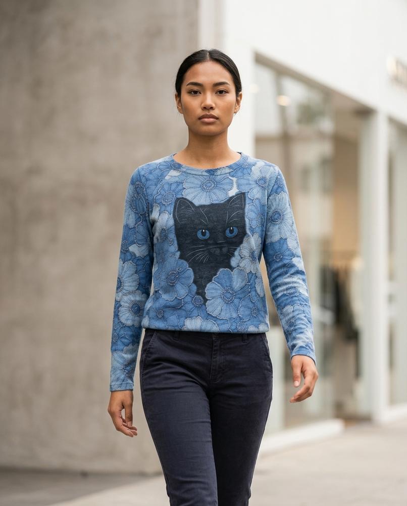Zumieze - Setal | Graphic Print Crew Neck Sweater Women