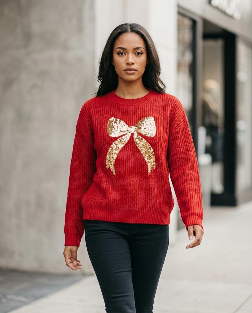 Zumieze - Zaral | Sequin-Embellished Knit Sweater Women