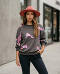 Zumieze - Lomar | Sequin-Embellished Relaxed-Fit Sweatshirt Women