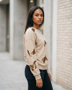 Zumieze - Lomar | Sequin-Embellished Relaxed-Fit Sweatshirt Women