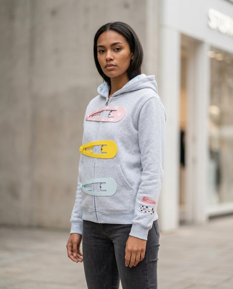 Zumieze - Nolen | Zip-Up Appliquéd Hoodie Women